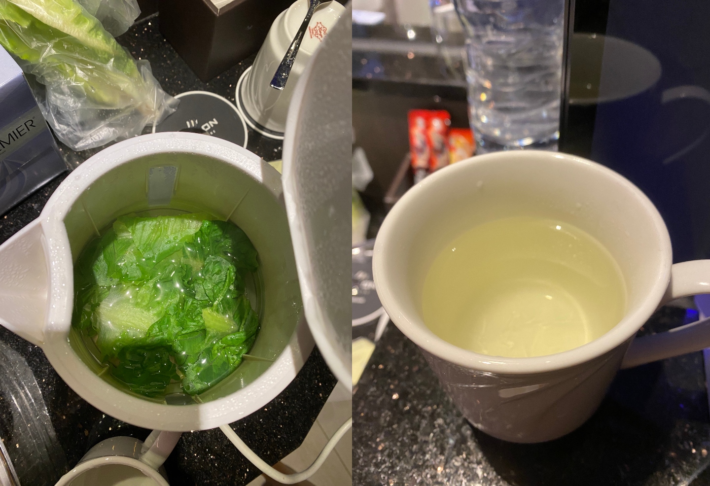 One week of drinking lettuce water or lettuce tea, a TikTok trend that is supposed to make you fall asleep.