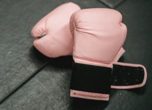 A pair of boxing gloves.