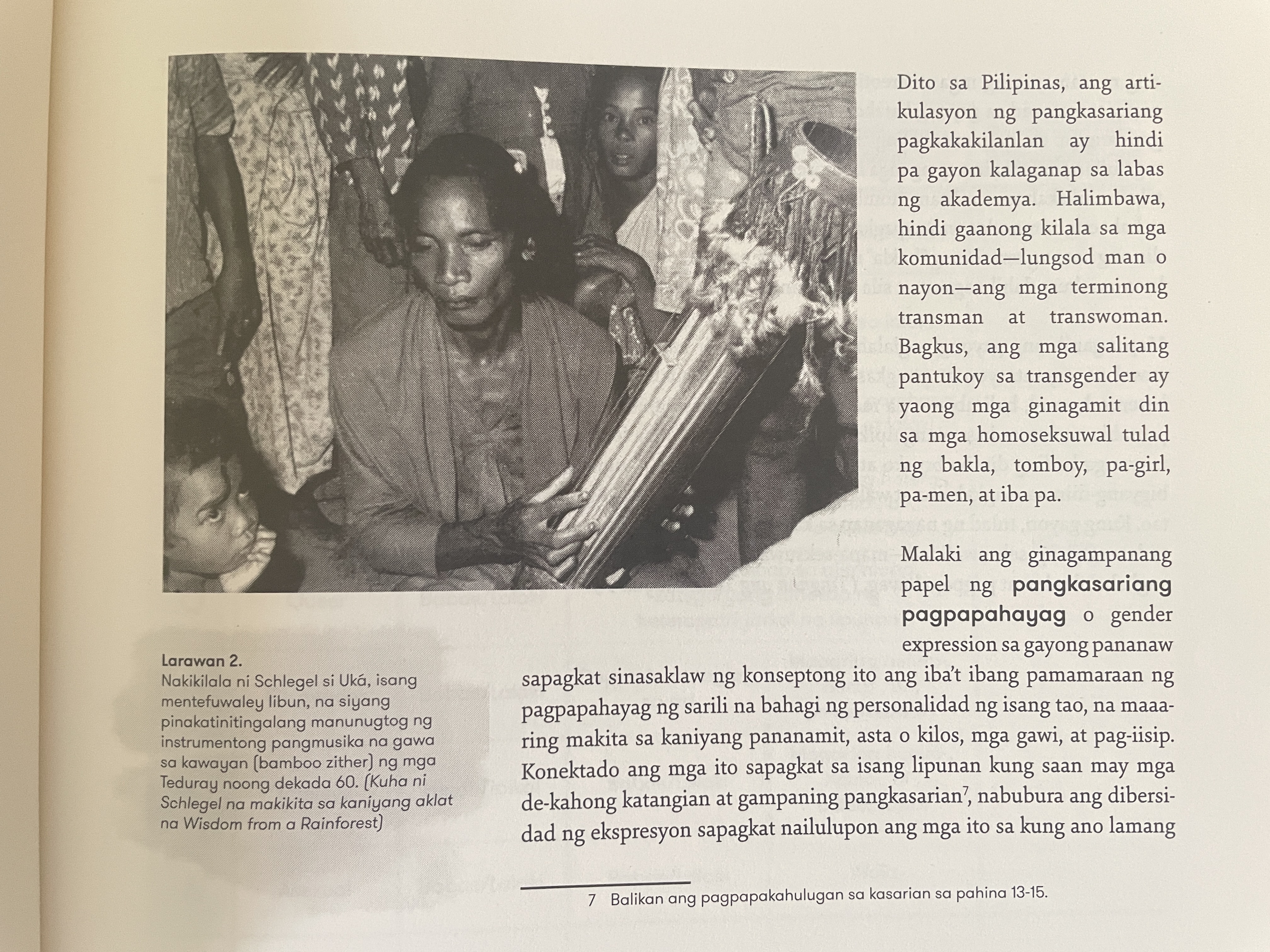 Materi gender yang membahas Ukà di Pusat Studi Perempuan dan Gender University of Philippines Mindanao. Foto oleh Kenette Millondaga