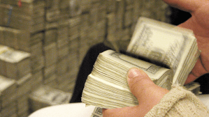 large wad of dollar illsb