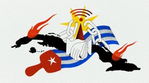 cuba ilustracion cadenas manos internet