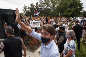 Justin Trudeau anti-vax protesters