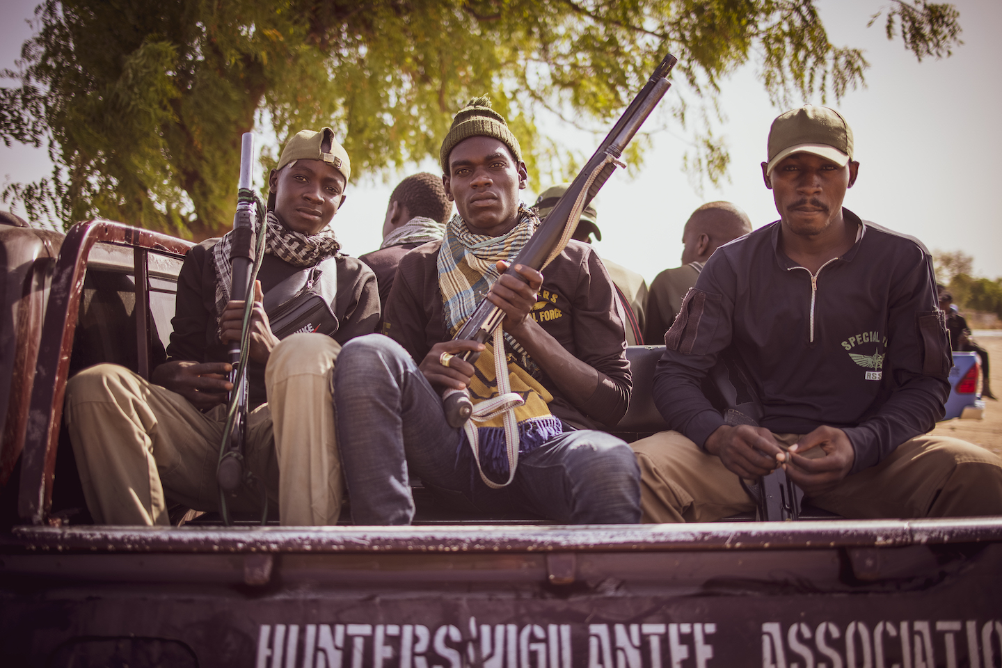 An ad-hoc coalition of police officers, vigilantes and paramilitary forces patrol areas targeted by Boko Haram