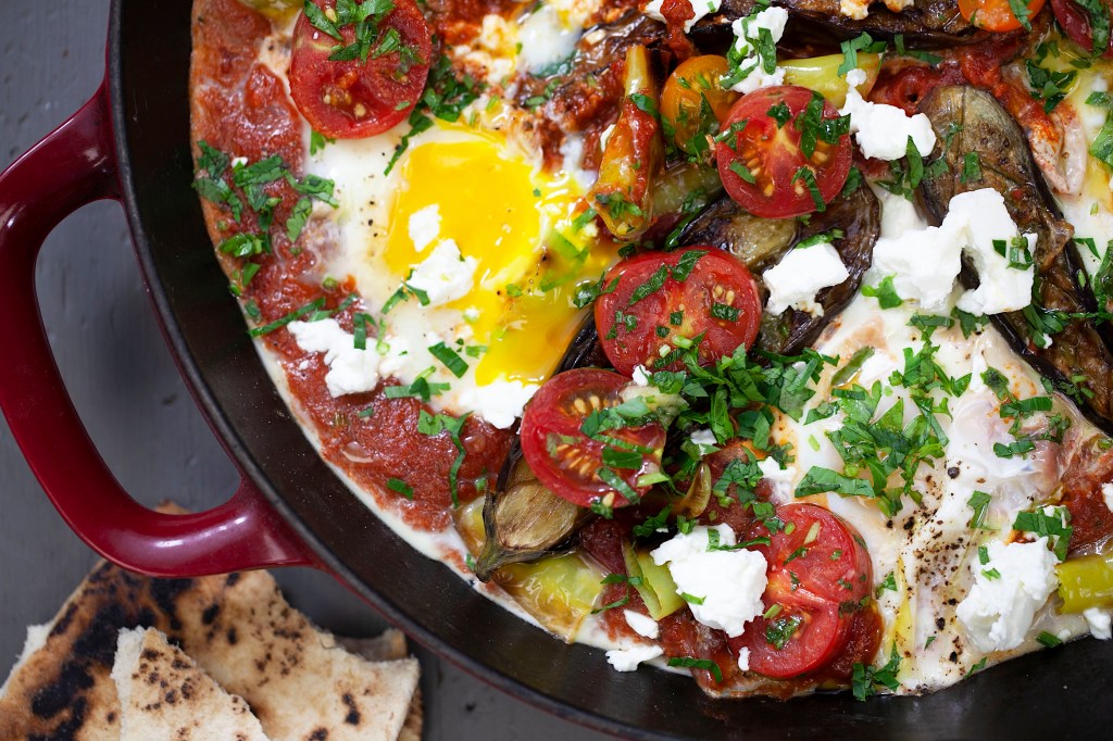 Easy Tomato and Eggplant Shakshuka Recipe