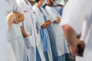 Junior doctors with arms crossed