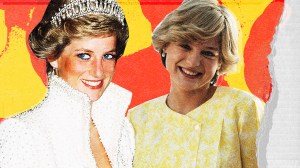 Princess Diana in real life and Emma Corrin as Diana in 'The Crown'.