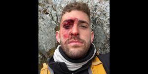 Eitan Shaked​, a 23-year-old hiker began recording videos after falling off a glacier in southern Argentina.
