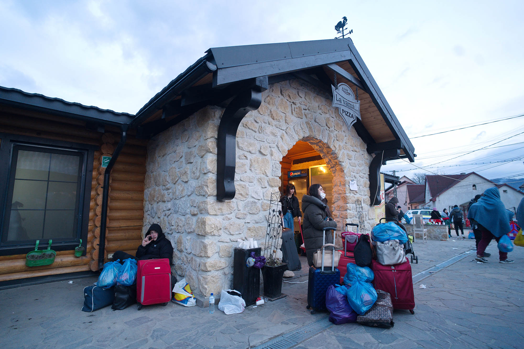 Vama Sighetu Marmatiei 28 februarie 2022, refugiati ucraineni granita cu romania