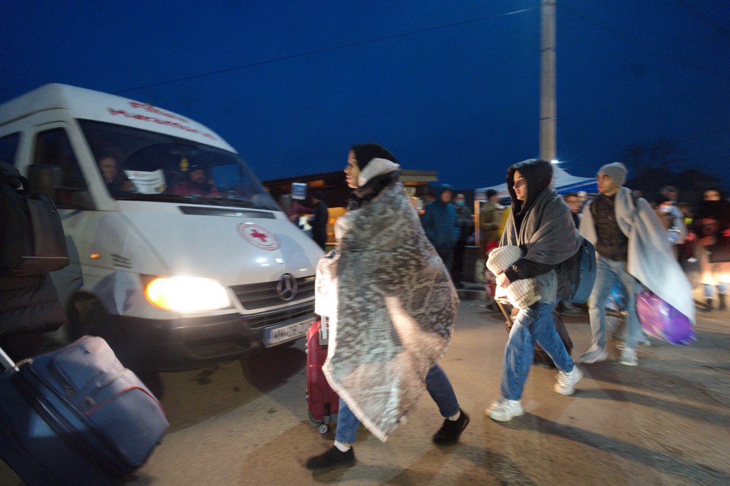 Vama Sighetu Marmatiei 28 februarie 2022, refugiati ucraineni granita cu romania