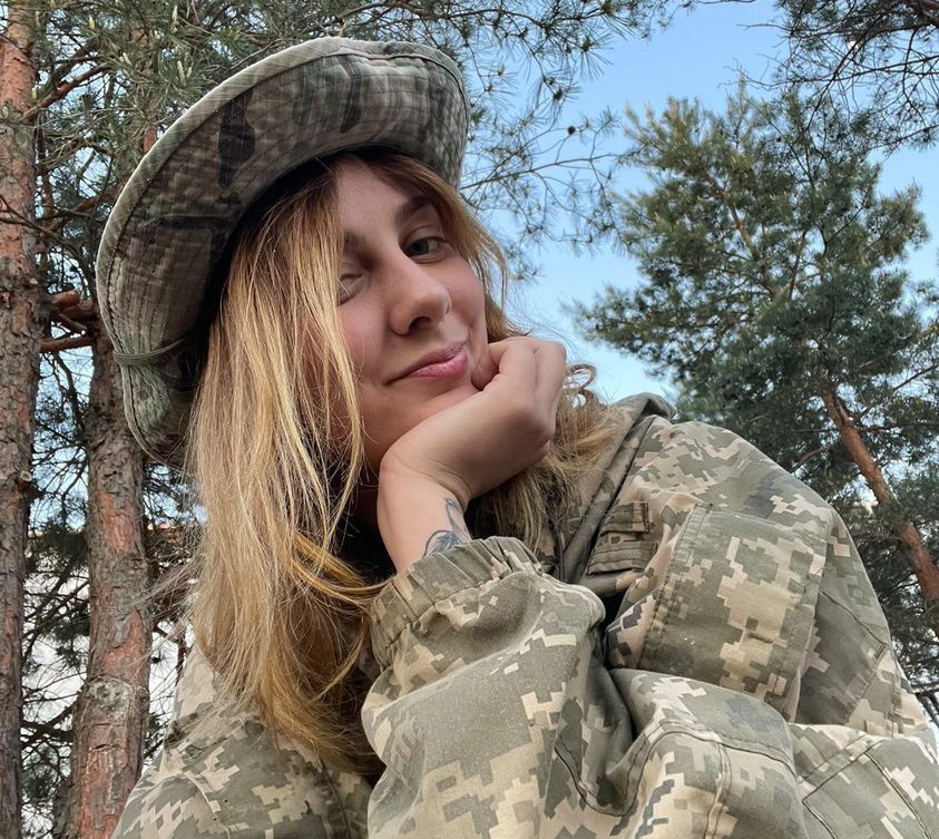 Kristina s-a înrolat în armata ucraineană acum un an, ca să lupte împotriva rușilor. Fotografie din arhiva ei.