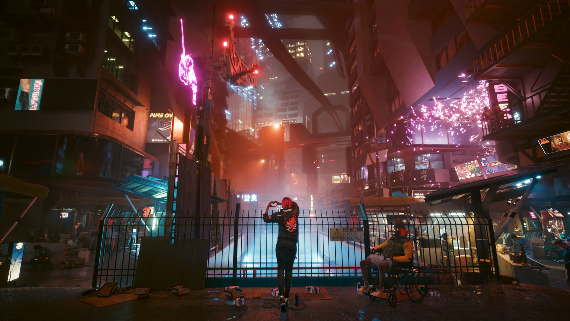A screen shot from the video game 'Cyberpunk 2077.'