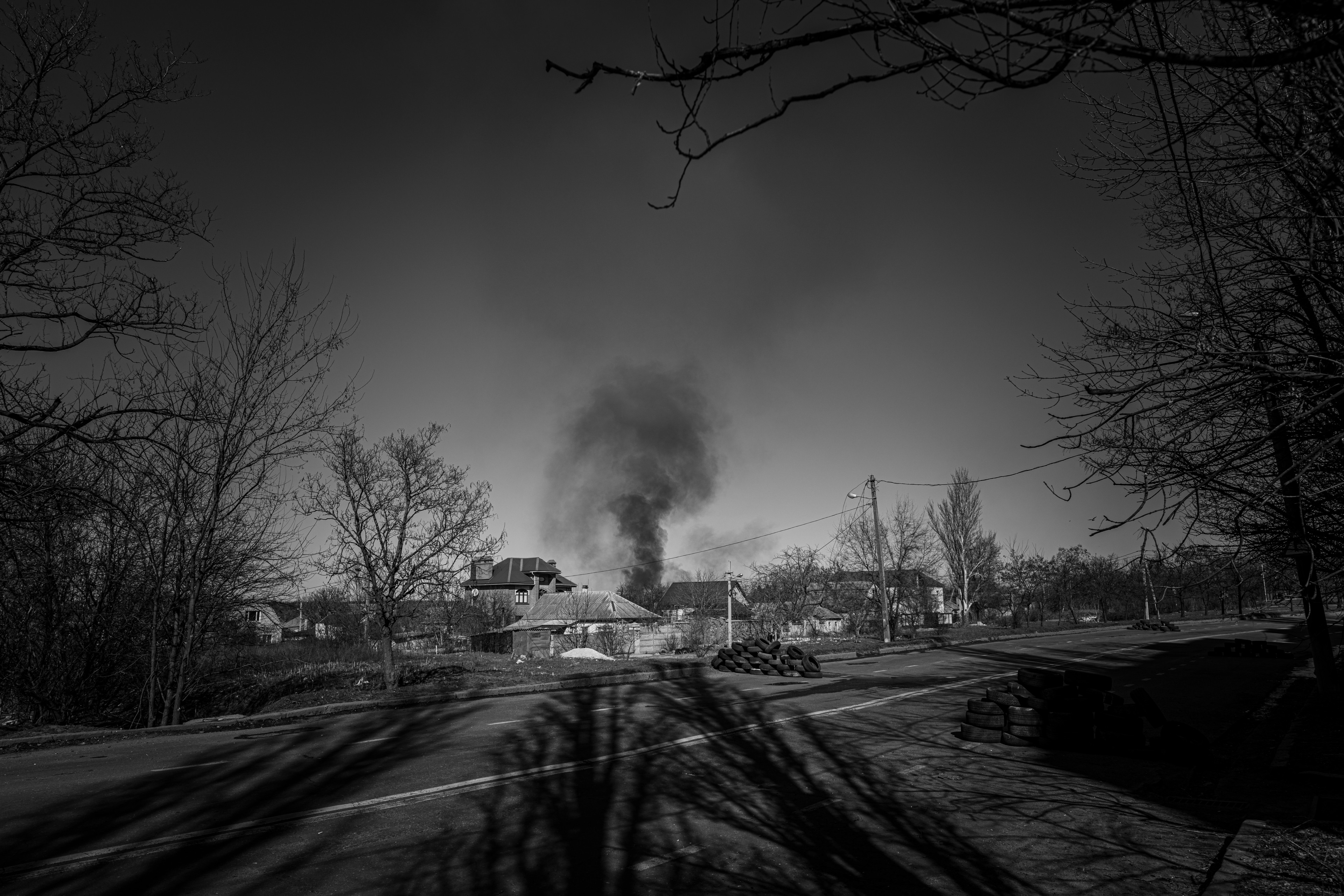 A bombed neighbourhood in Mykolaiv.