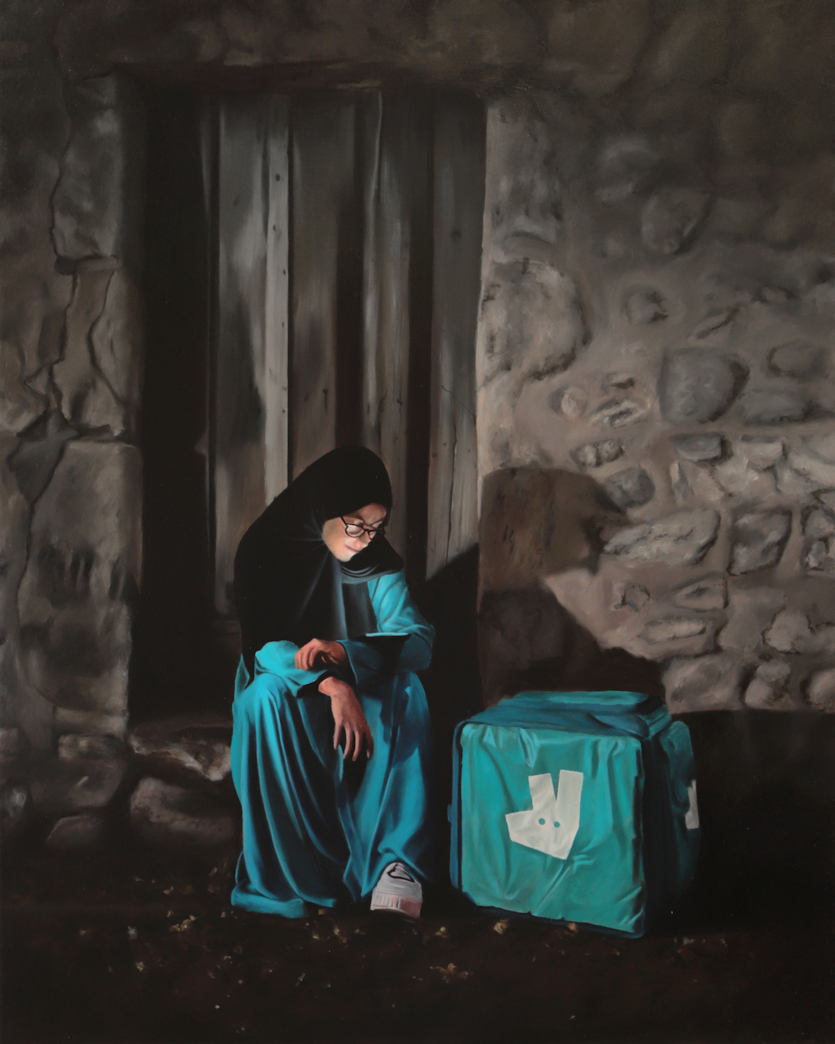 „Fără titlu” ulei pe lemn, 50x40 (Arnaud Adami)
