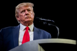 Former U.S. President Donald Trump speaks during the American Freedom Tour at the Austin Convention Center on May 14, 2022 in Austin, Texas.  (Brandon Bell/Getty Images)