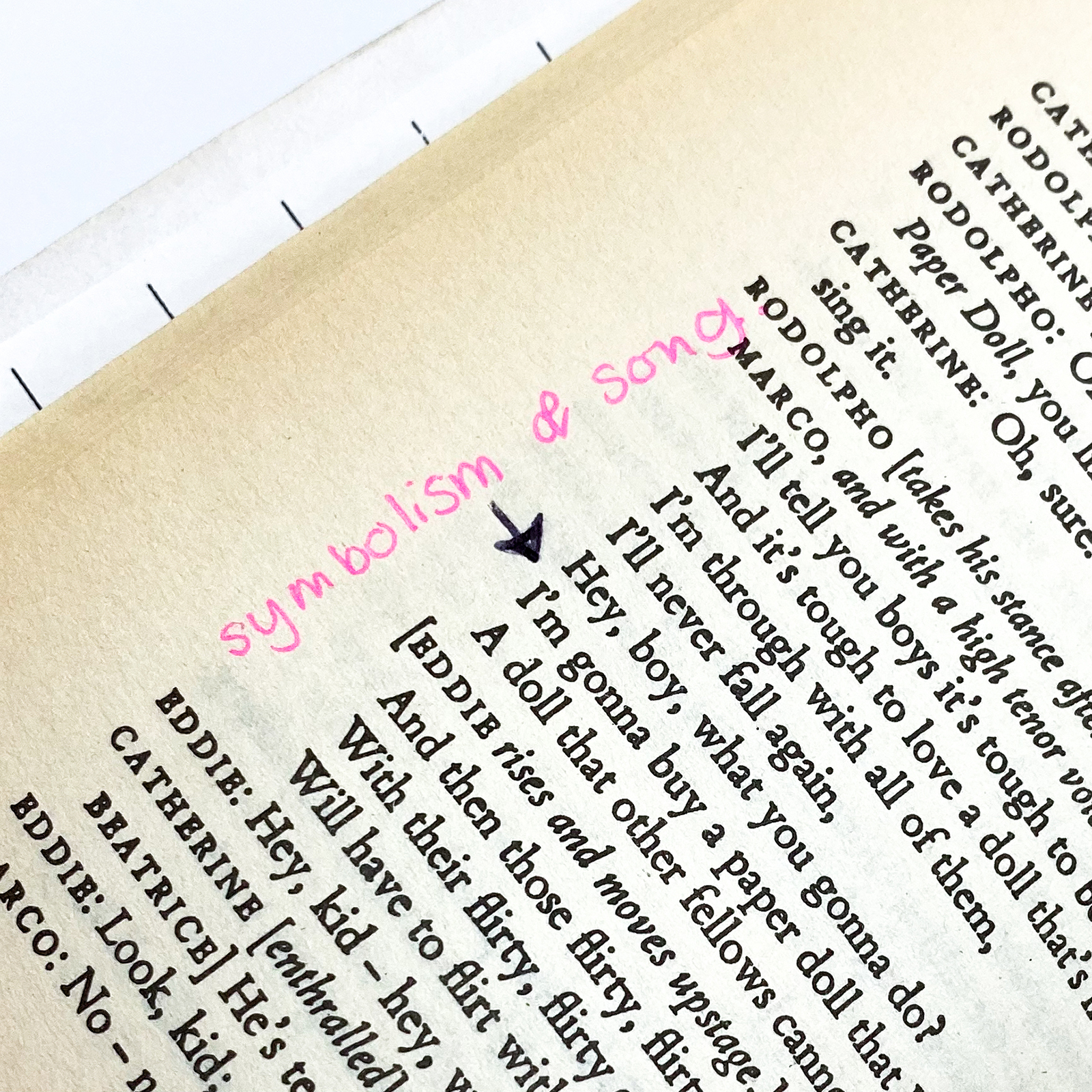 The inside of one of Winehouse's books