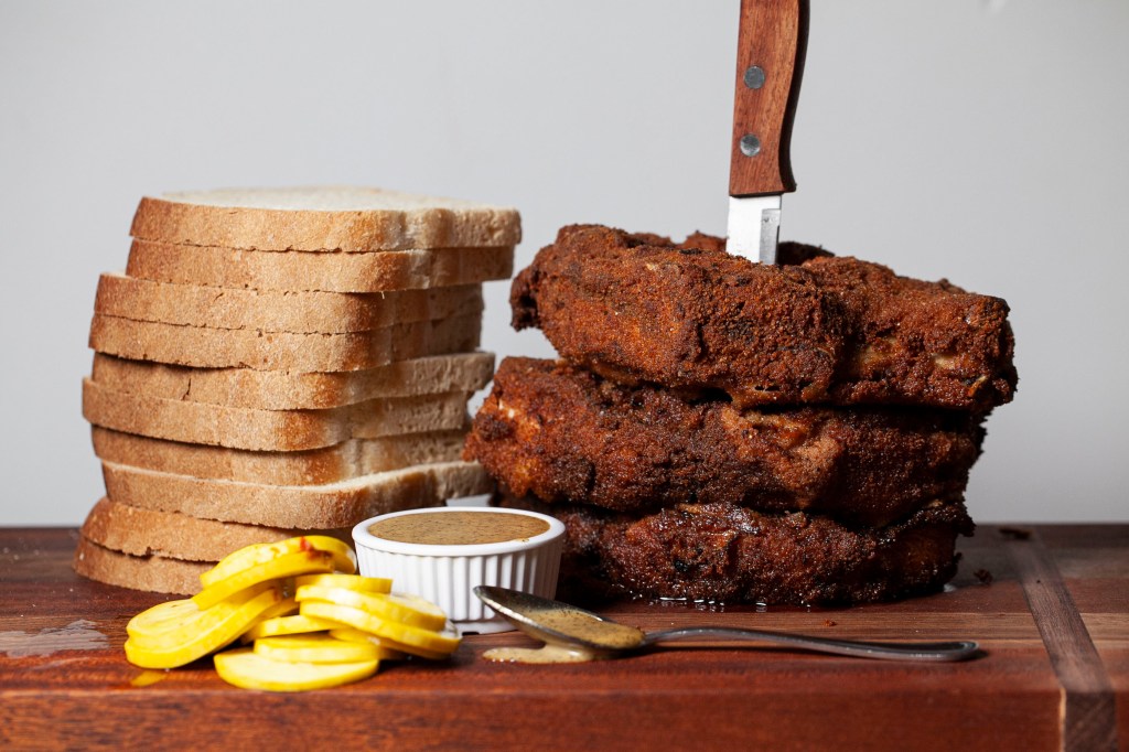Fried Bone-In Pork Chop Sandwiches Recipe
