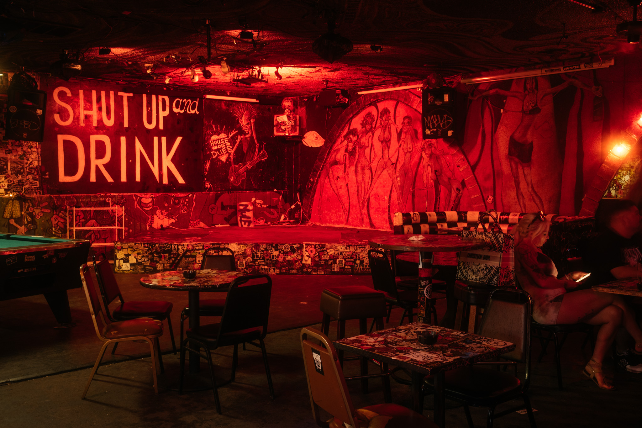 Interior of the Double Down Saloon in Las Vegas