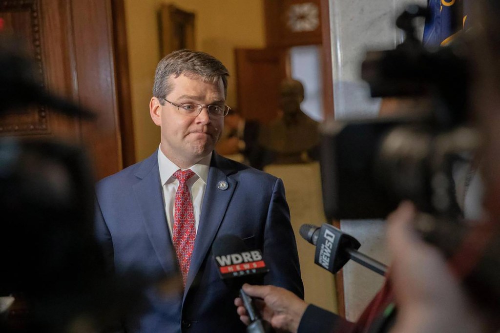 S. Chad Meredith, Kentucky solicitor general, during a news conference on June 10, 2021, in Frankfort, Kentucky. (Ryan C. Hermens/Lexington Herald-Leader/Tribune News Service via Getty Images)