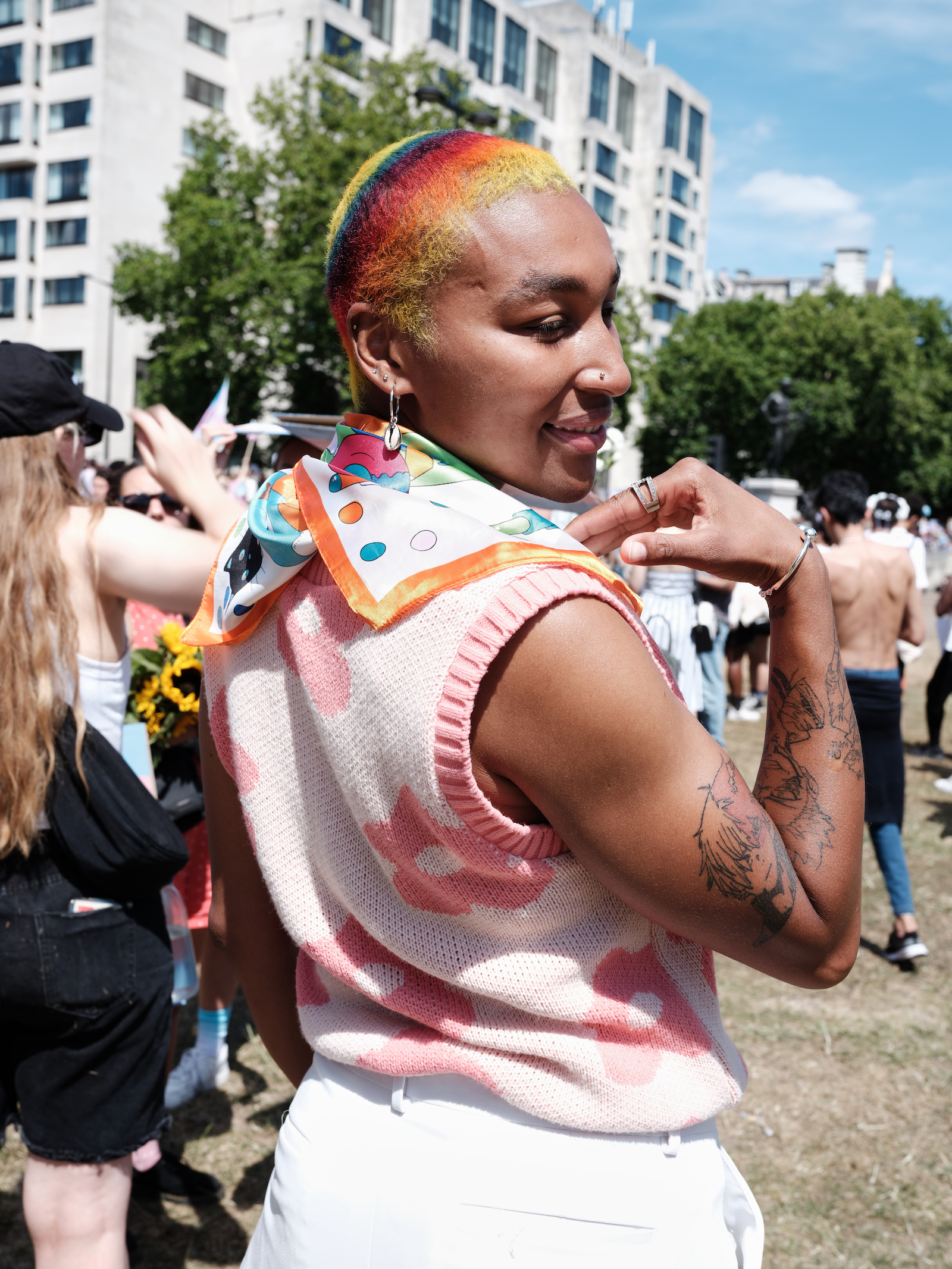 A Protester at London Trans+ Pride 2022