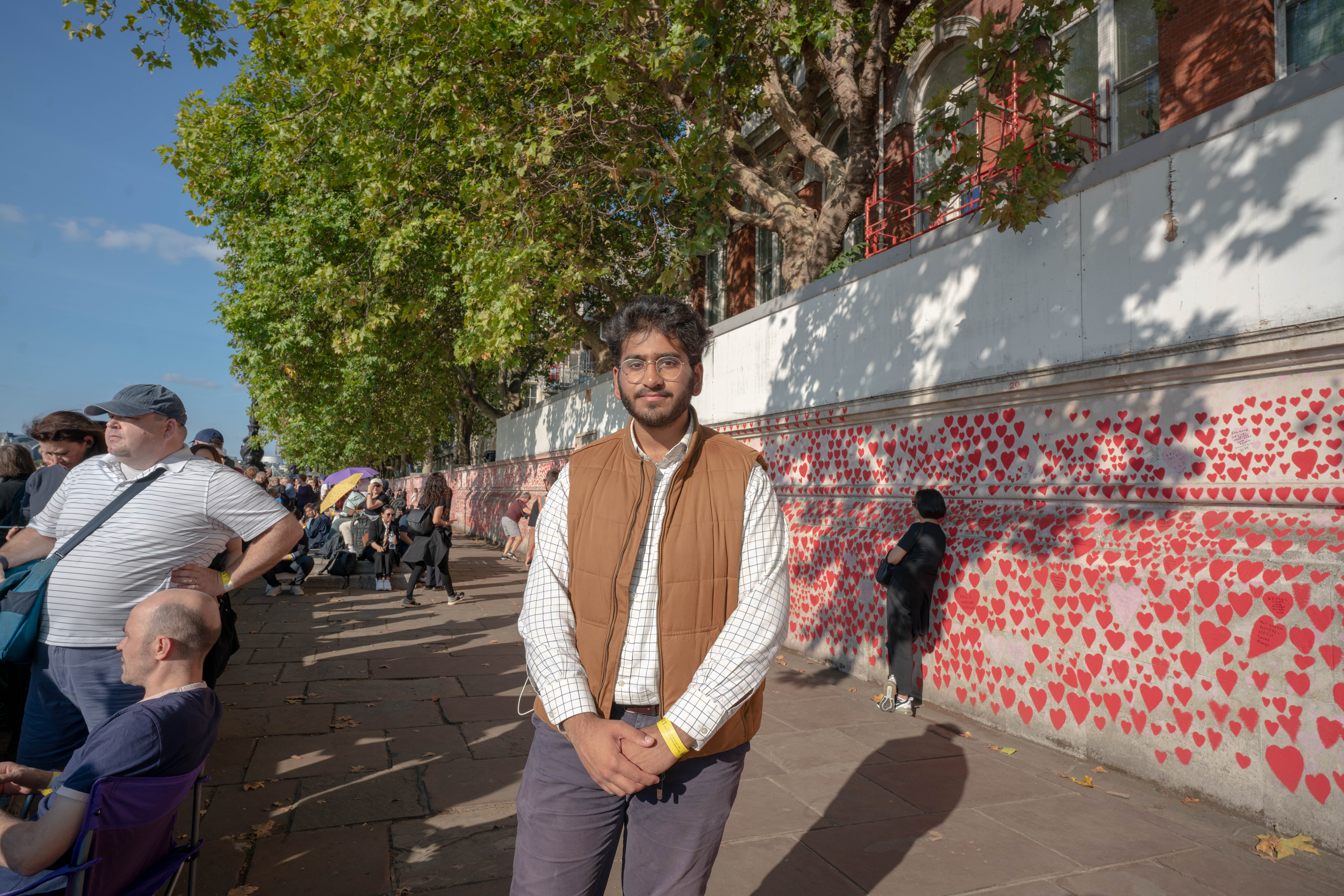 A trainee imam in the queue to see the Queen lying-in-state