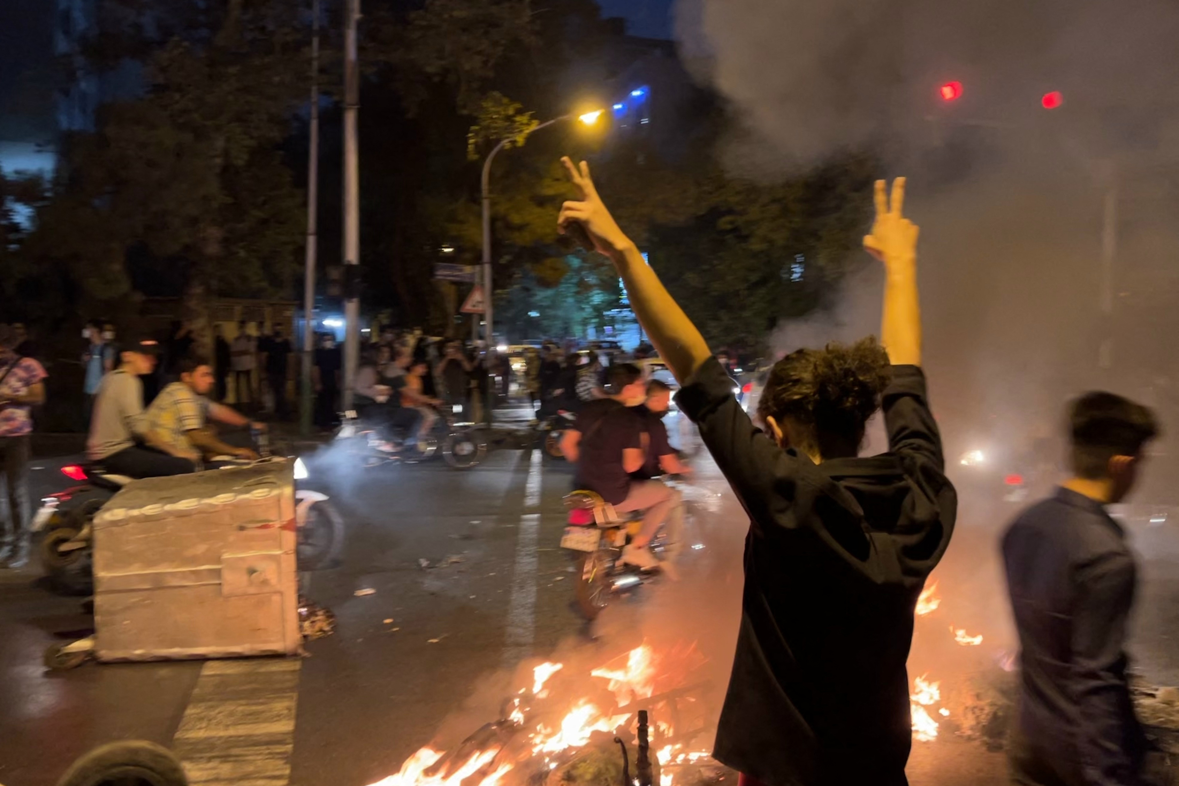 Protests have taken place in Iran in the weeks following Mahsa Amini's death. Photo: AFP via Getty Images