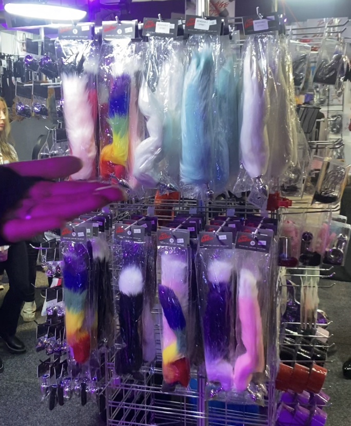 a tempting array of beautiful furry tail buttplugs