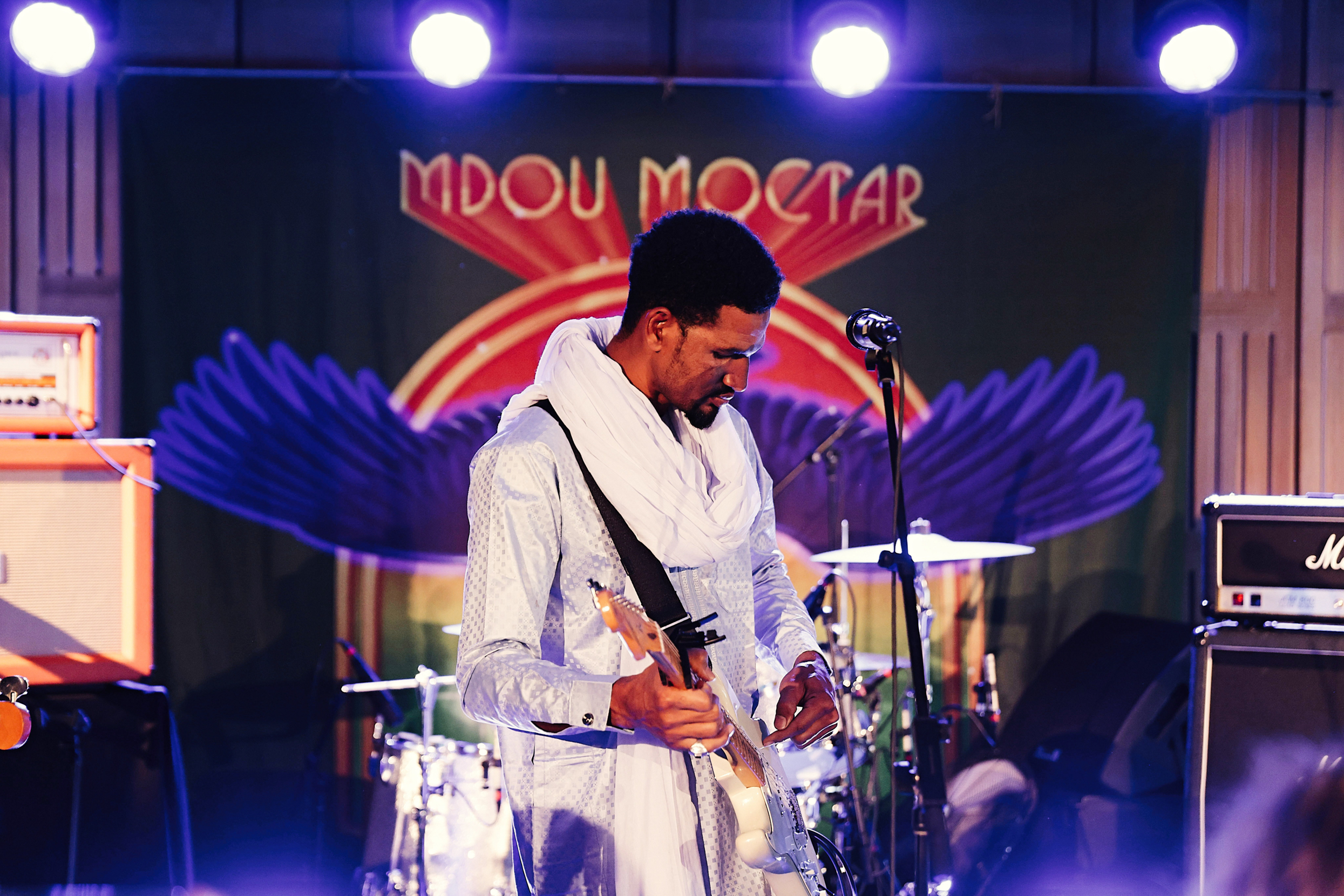 Mdou Moctar performing at the Sydney Opera House (image by Maria Boyadgis)