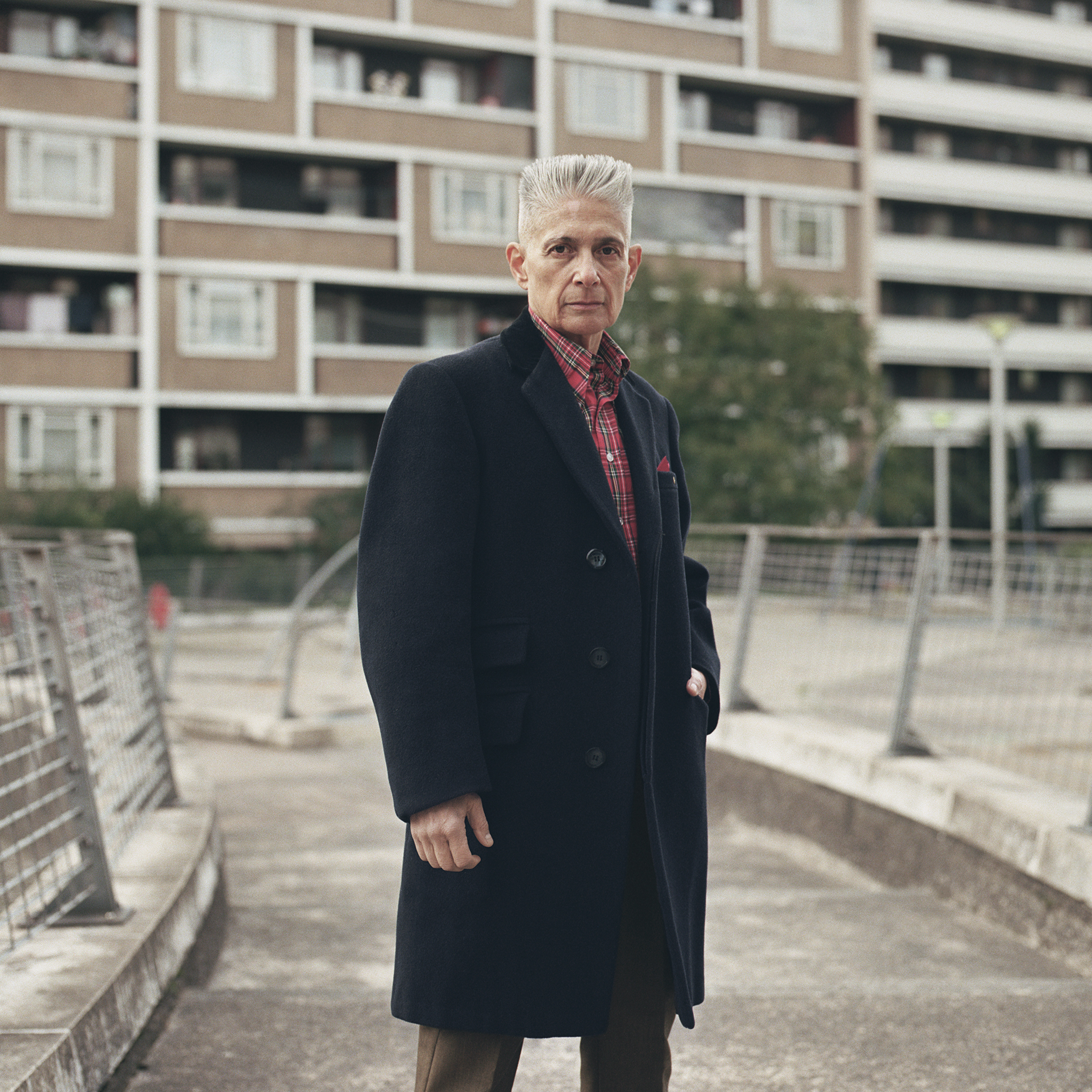 Photographer Roman Manfredi on a council estate in Kings Cross, London