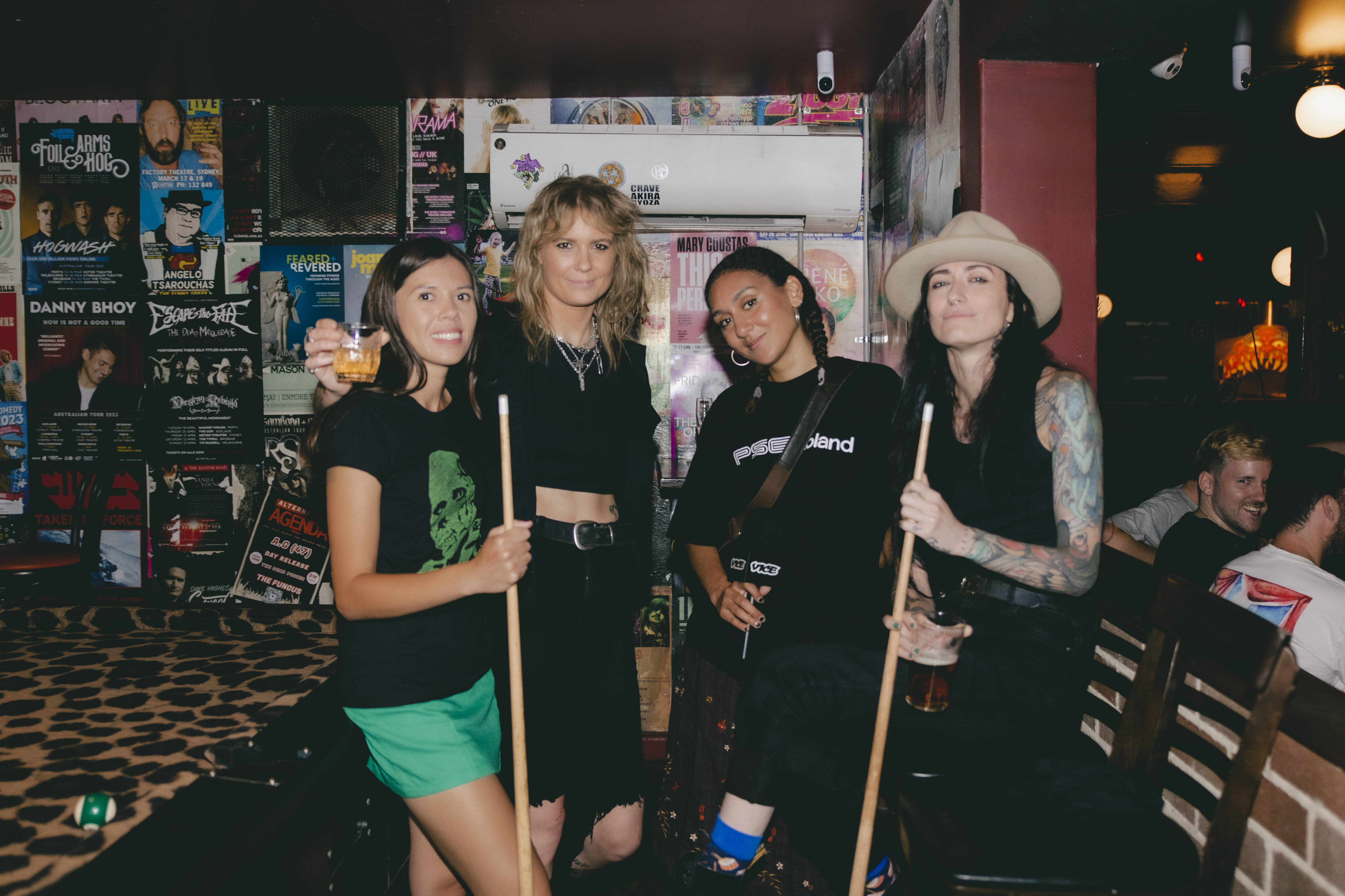 Lou, Kristen and Scarlett from the band Down Girl (photo by Minori Ueda​ – @minoriuedaphoto)