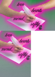 A person writingbad poetry