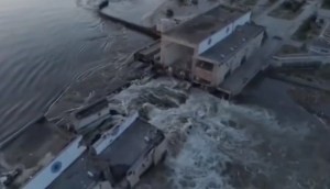 ukraine dam destroyed Nova Kakhovka