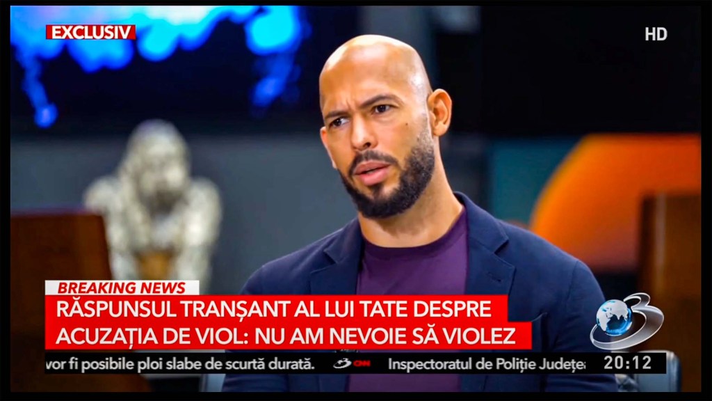 L-am văzut pe Andrew Tate la Antena 3 și uite minciunile la care vrea să pui botul