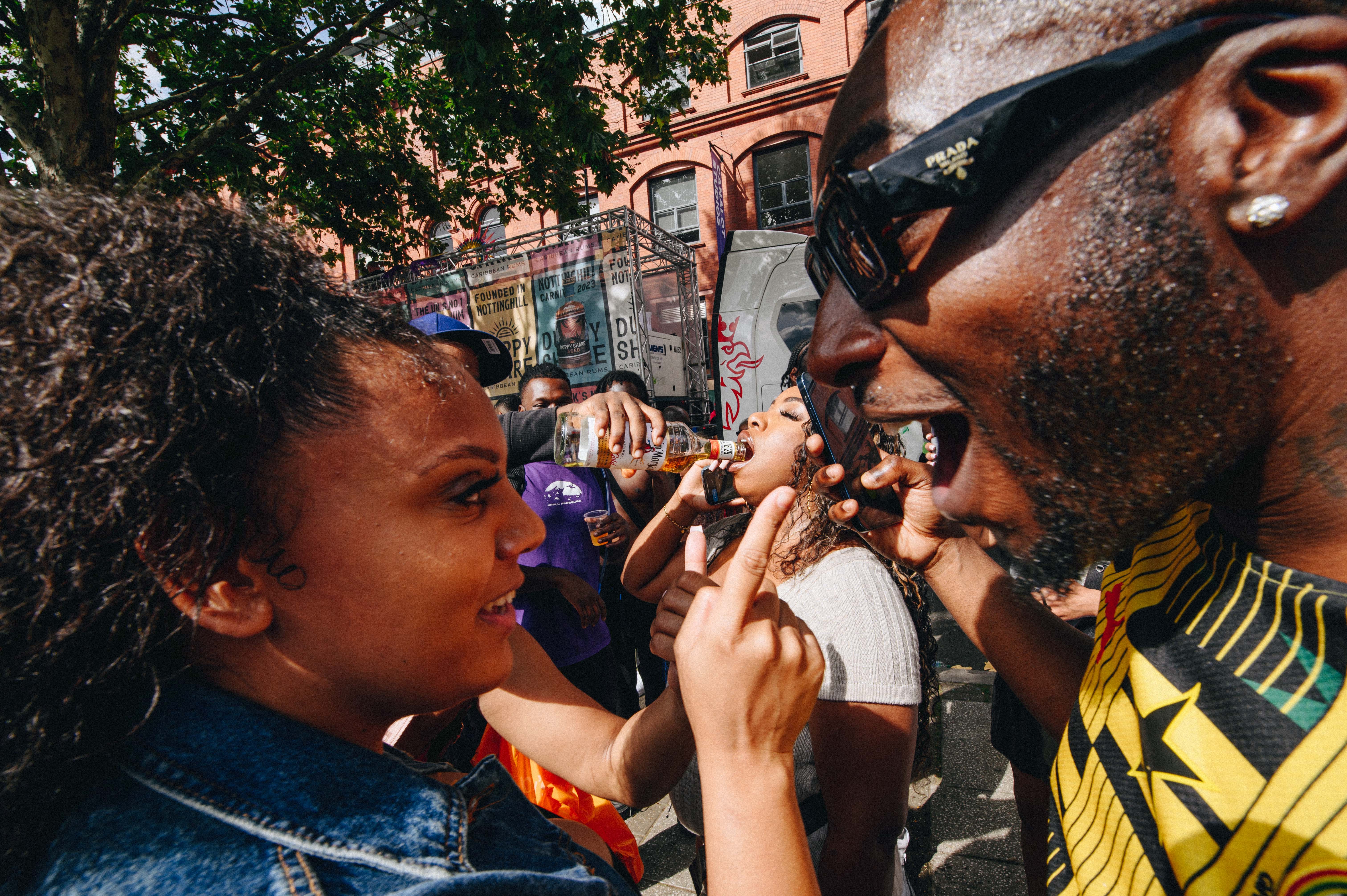 Notting Hill Carnival 2023, London: A couple exchanging words