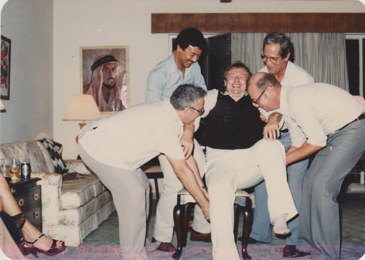 Group of men at a party