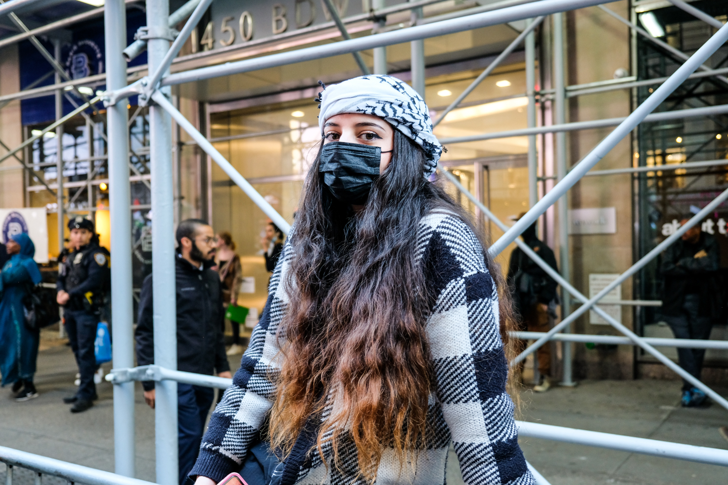 Arwa Ledall, 20, a digital art student at CUNY, said she had family in Gaza. Photo by Tess Owen