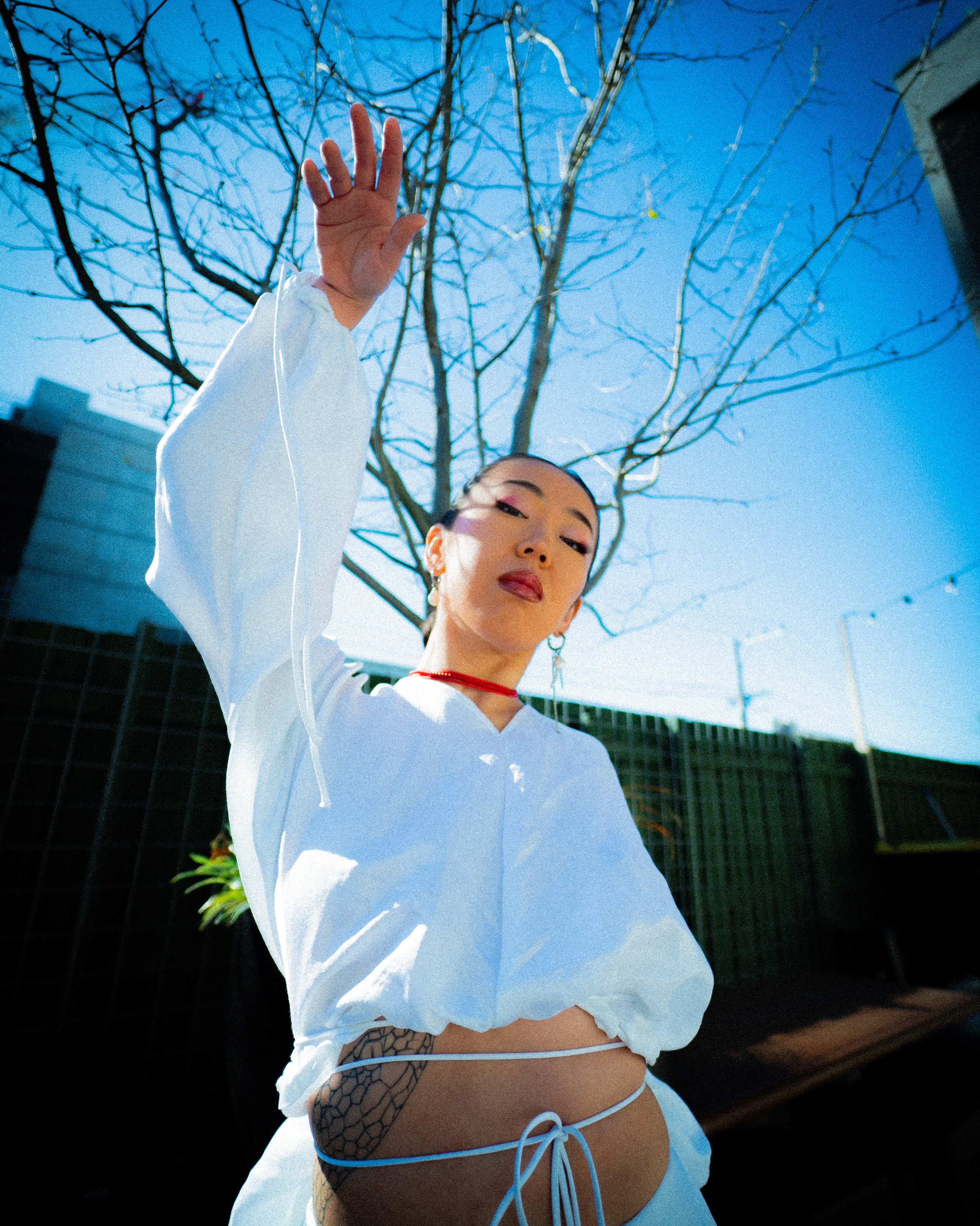 Elle Shimada reaches for the sky
