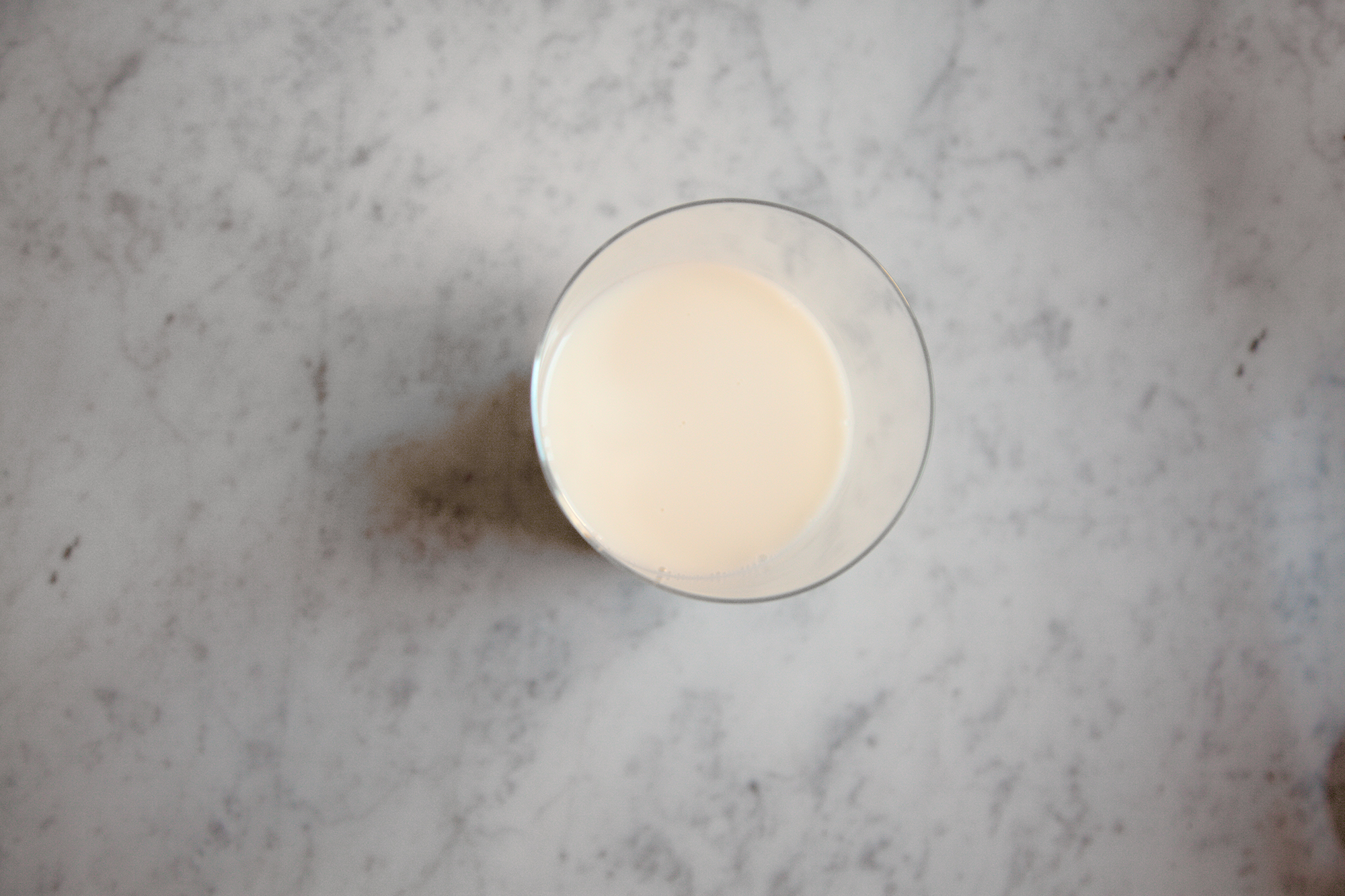A glass of almond milk