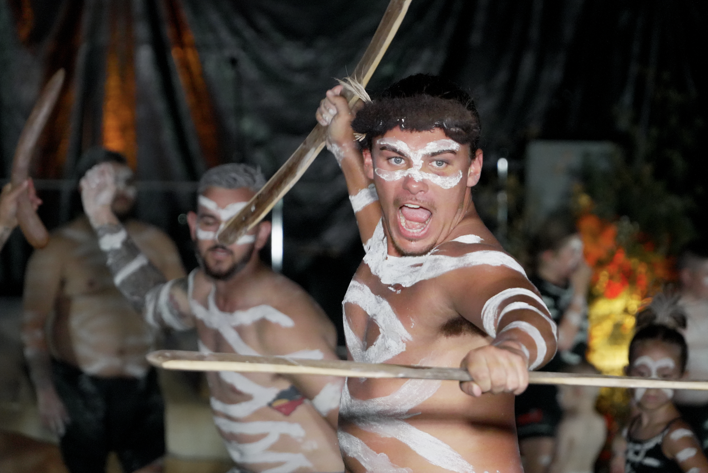 Men performing