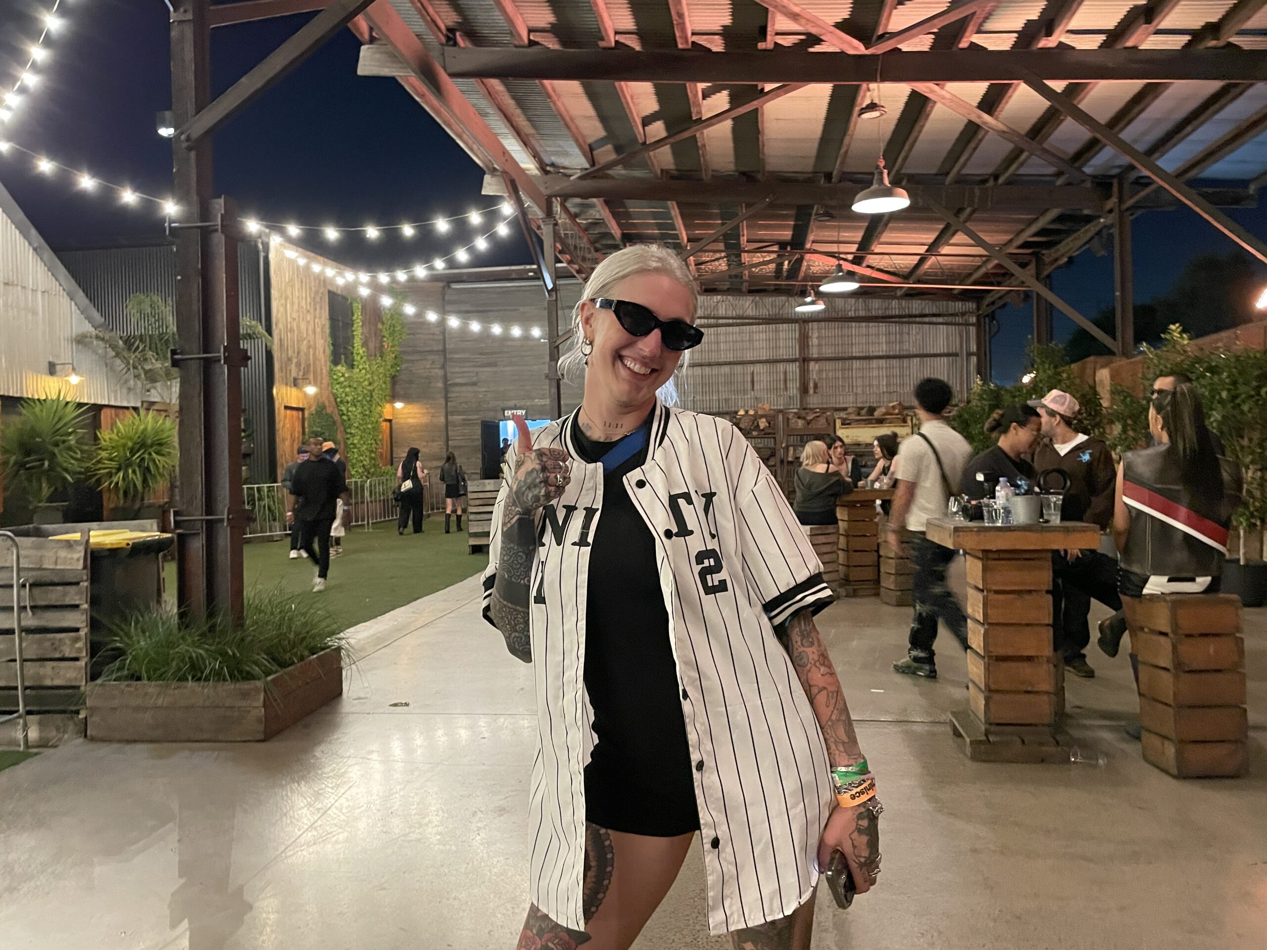 Baseball wear at Fred Again