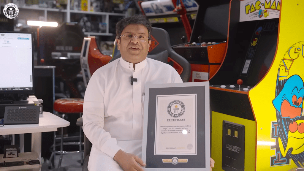 Guy Sets World Record by Plugging 444 Gaming Consoles into a Single TV