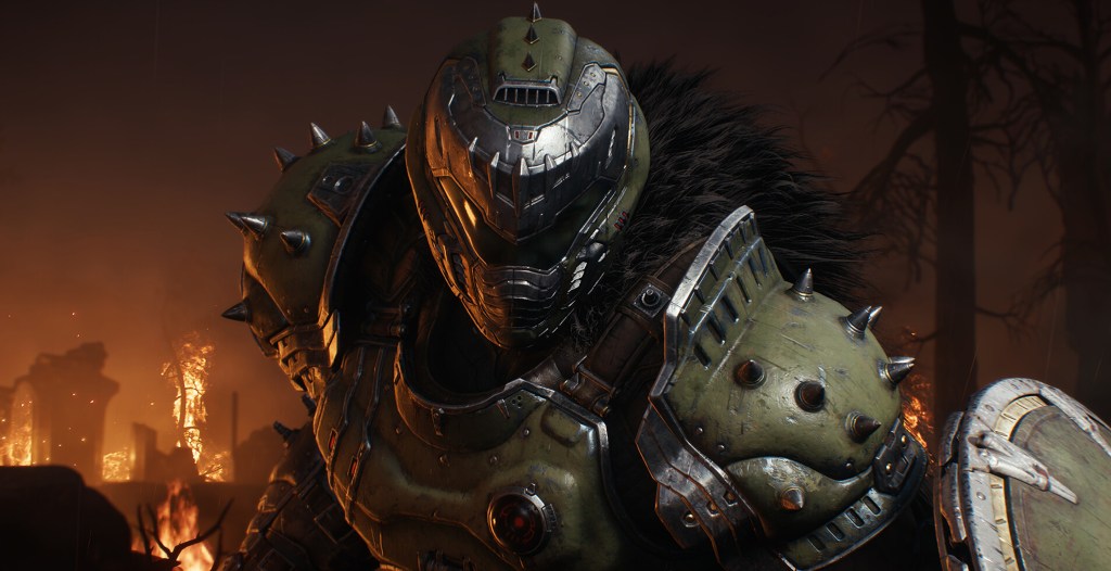 DOOM The Dark Ages Close up of Doom Slayer