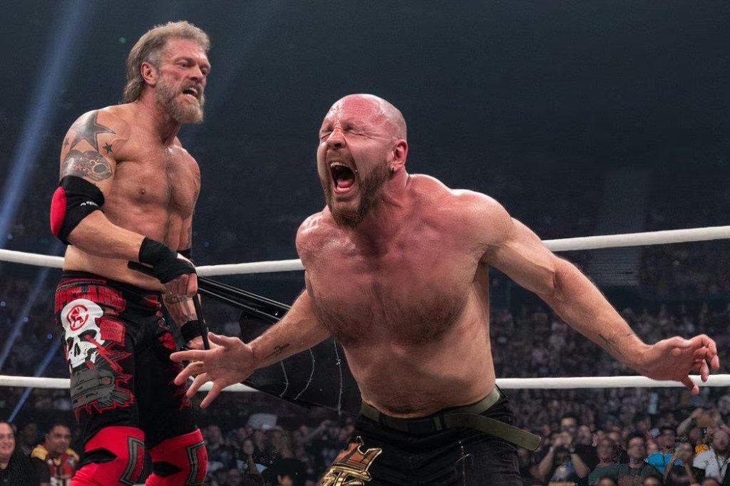 Adam Copeland and Jon Moxley on AEW Dynamite.