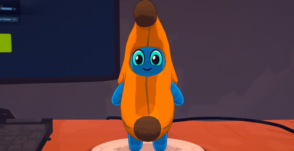 Teeto wearing a Banana costume