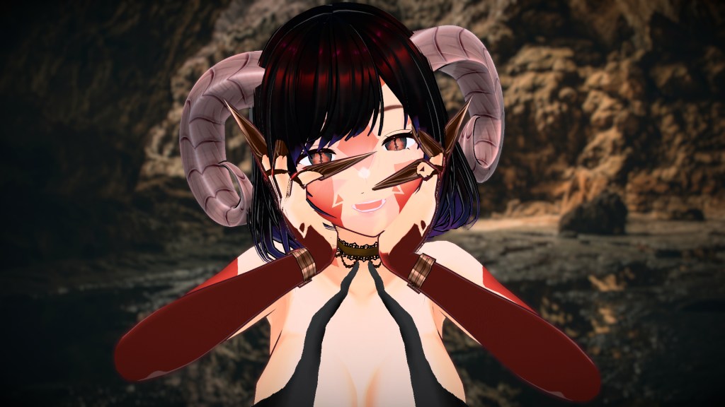 Ana Valens' Dragon VTuber model, as created in VRoid Studio