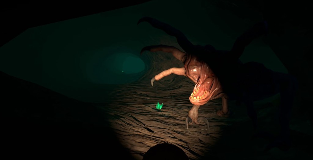 The creature in a cave in Tunnels VR