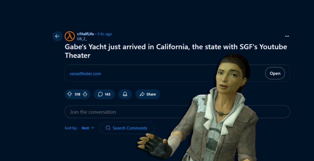 'Half-Life' Reddit Gabe Yacht